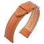 Lychee Pattern Leather Watch Strap Light Brown