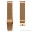 Mesh Milanese Watch Bracelet 0.6 Finely Woven Rose Gold Steel - Safety Clip