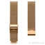 Mesh Milanese Watch Bracelet 0.6 Finely Woven Rose Gold Steel - Safety Clip