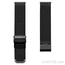 Mesh Milanese Watch Bracelet 0.6 Finely Woven Black Steel - Safety Clip