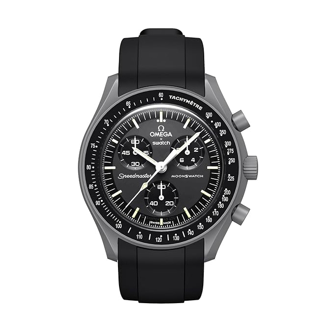 Rubber Watch Strap for MoonSwatch Black