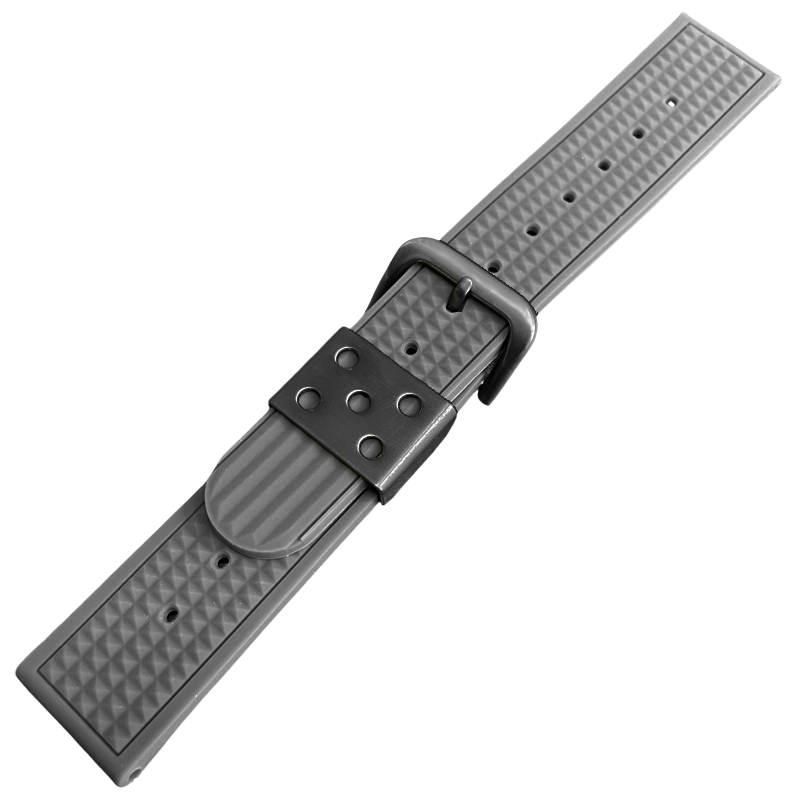 Waffle Strap Rubber Watch Strap Gray