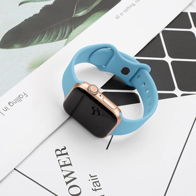 Apple Watch Strap Silicone Rubber Light Blue
