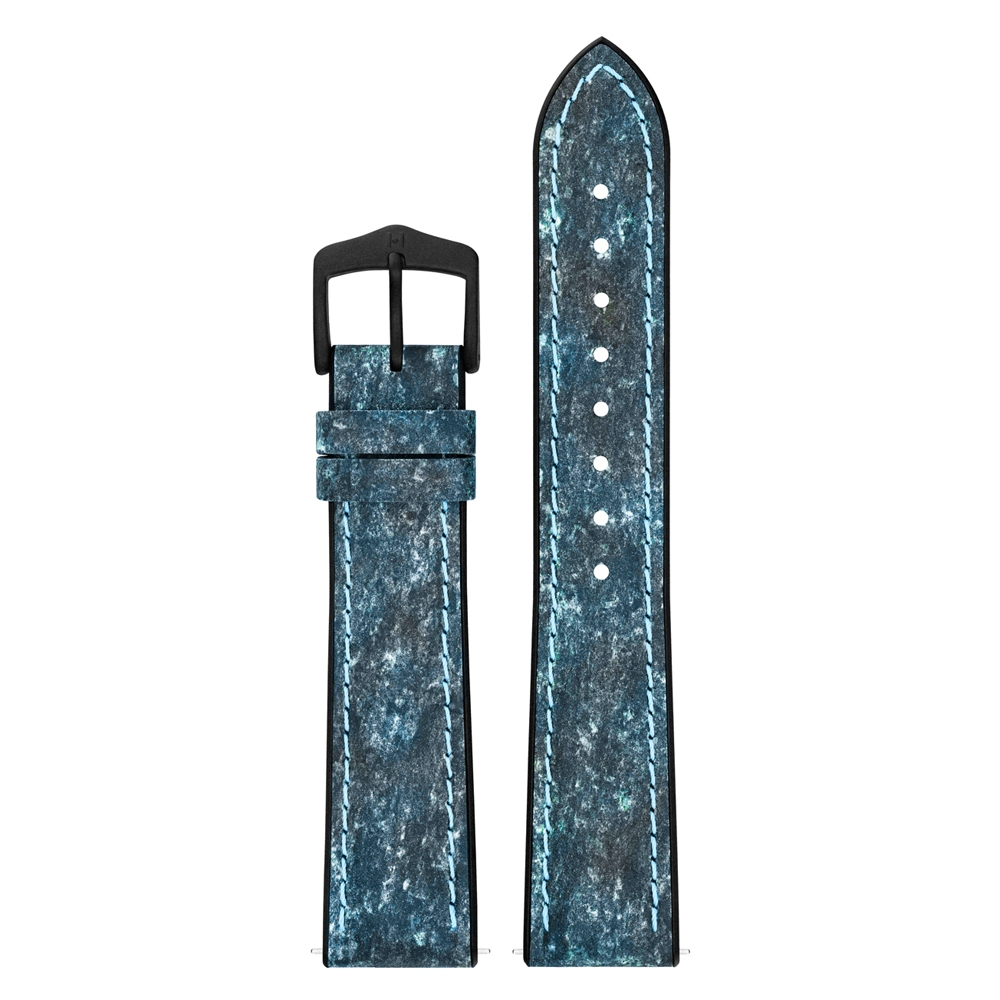 Hirsch Stone Performance Watch Strap Slate / Rubber - Blue