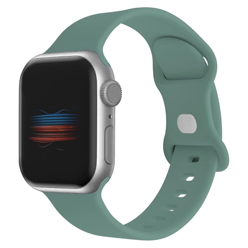Apple Watch Strap Silicone Rubber Sea Green