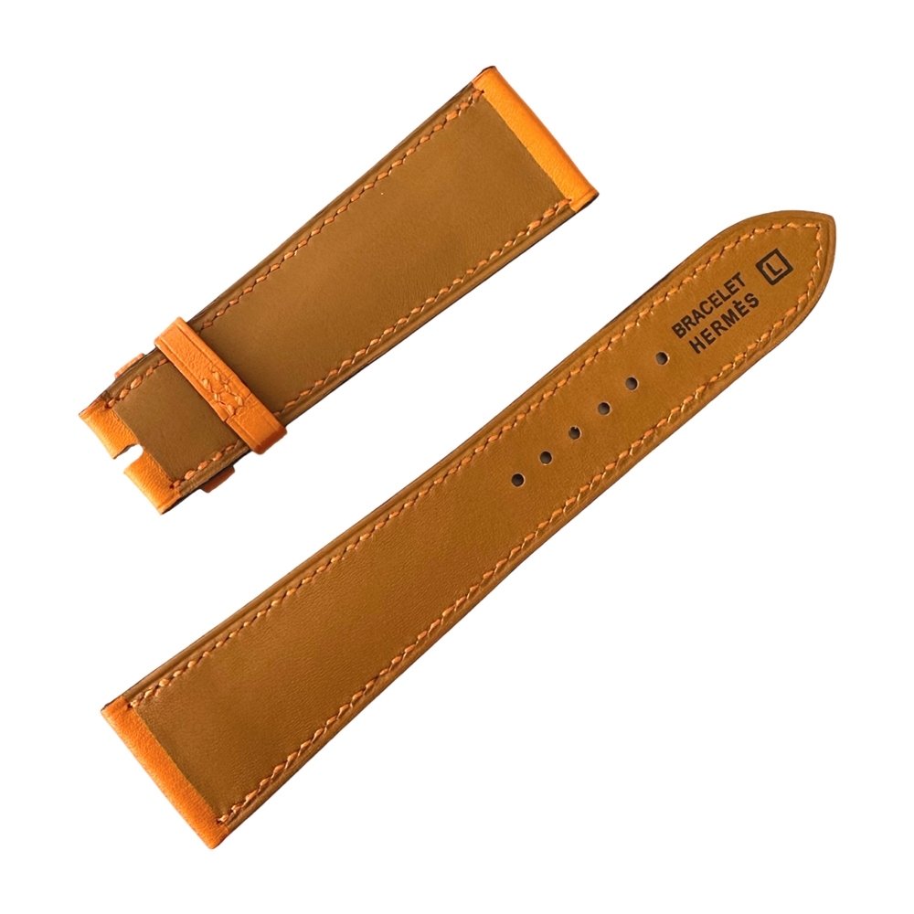 Original Hermès Watch Strap Orange Calf Skin 23/17mm