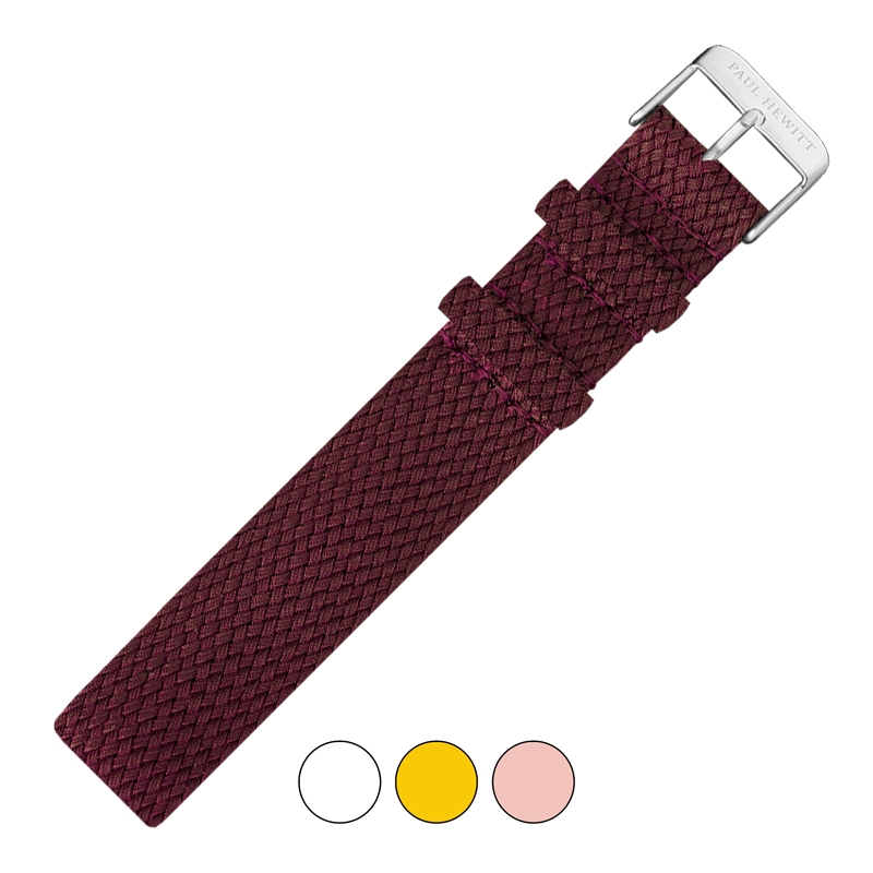 Paul Hewitt Perlon Watch Strap Dark Red 20mm