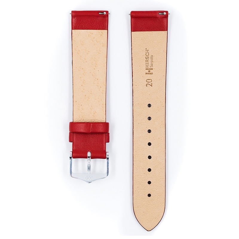 Hirsch Toronto Watch Strap Italian Calf Skin Red