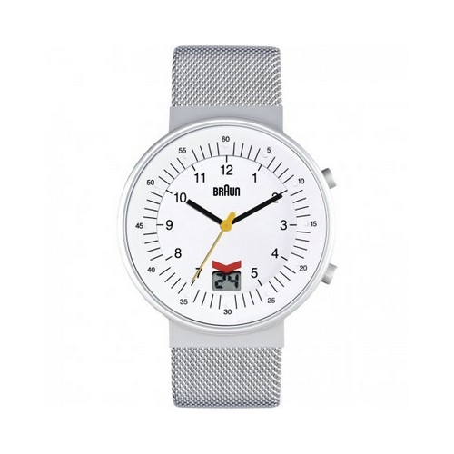 Braun BN0087WHSLMHG Watch Strap Silver Mesh (Milanese)
