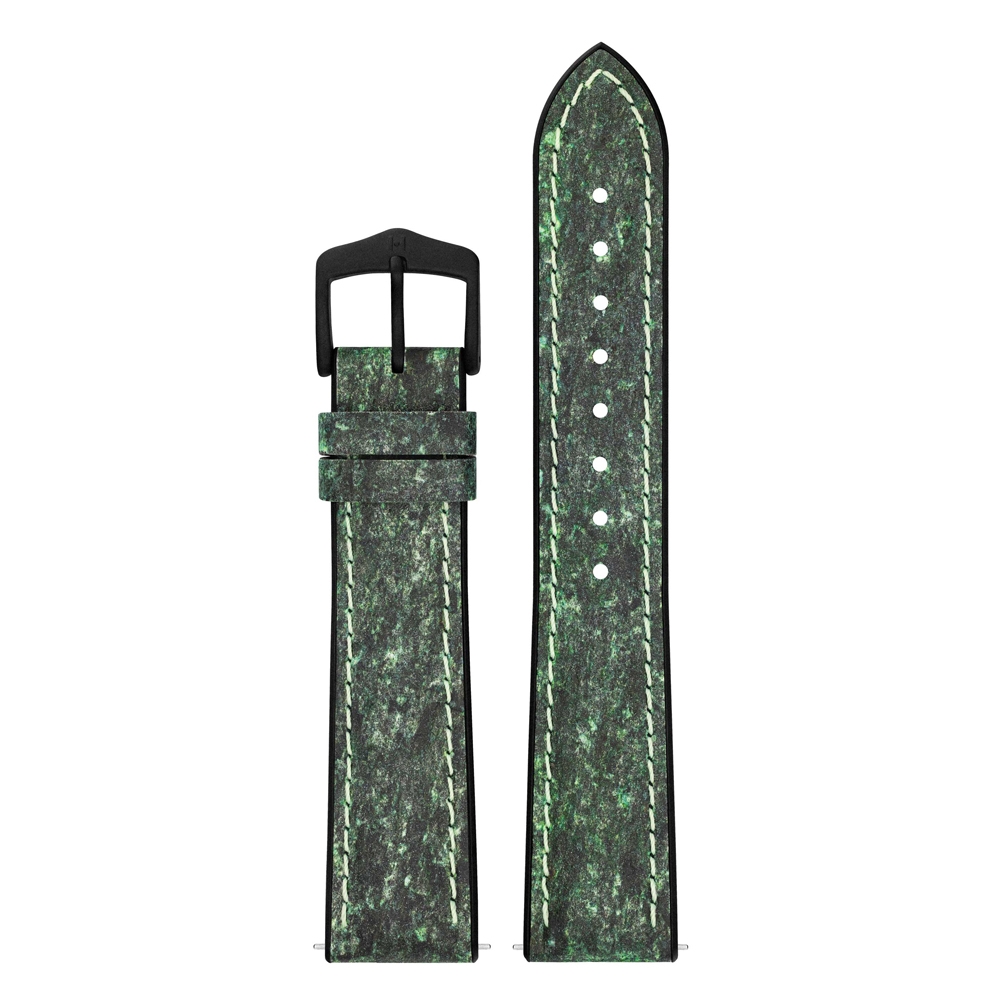 Hirsch Stone Performance Watch Strap Slate / Rubber - Green