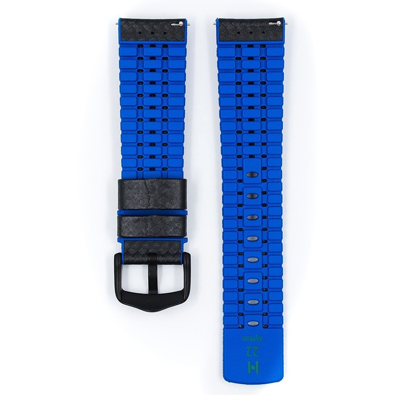 Hirsch Ayrton Performance Collection Black Leather /Ocean Blue Rubber