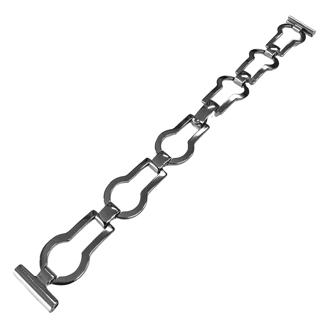 FS Steel Watch Bracelet Keyhole Link 0690 - Vintage NOS 70's - 14mm