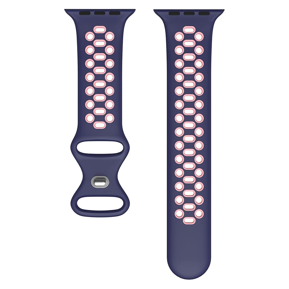 Apple Watch Sporty Strap Silicone Rubber Blue Pink
