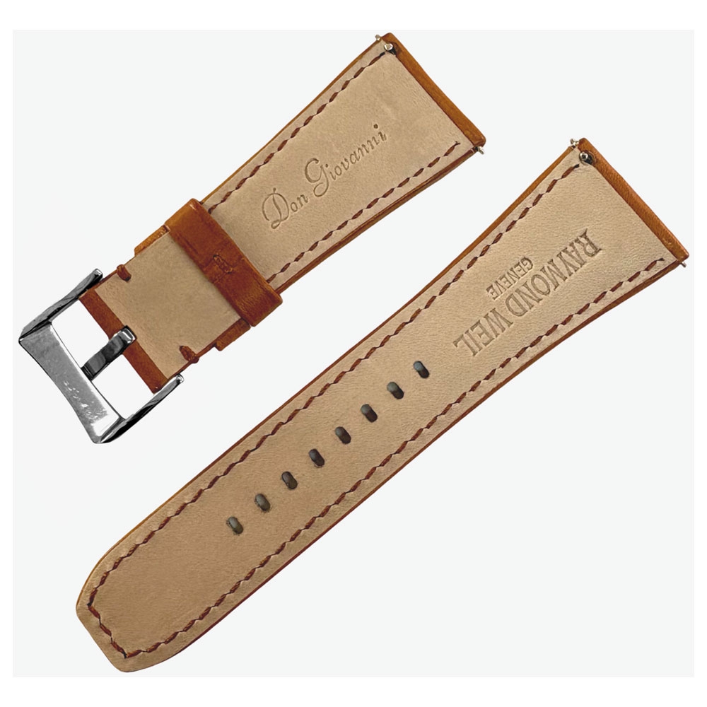Raymond Weil Don Giovanni Watch Strap Calf Skin Light Brown 28mm