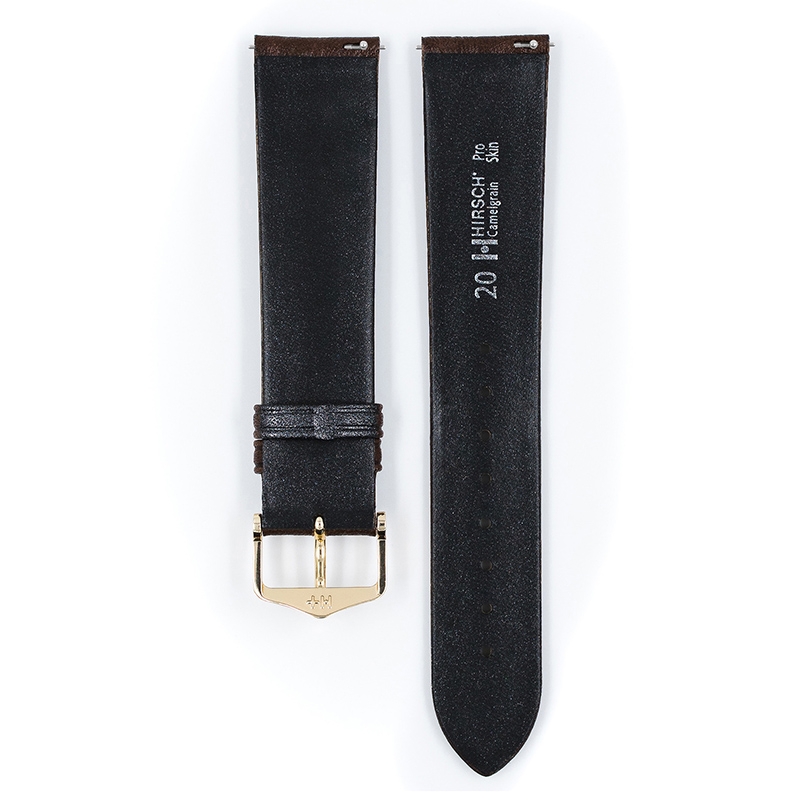 Hirsch Camelgrain Watch Band Pro Skin Allergy Free Brown
