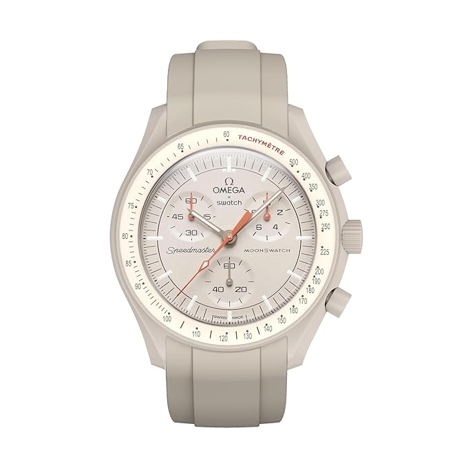 Rubber Watch Strap for MoonSwatch Beige