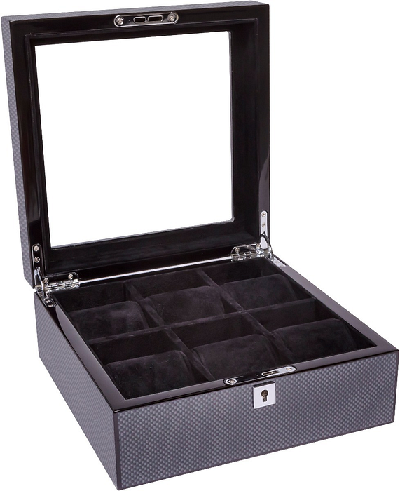 La Royale Napoli Watchbox Carbon with Window - 6 watches