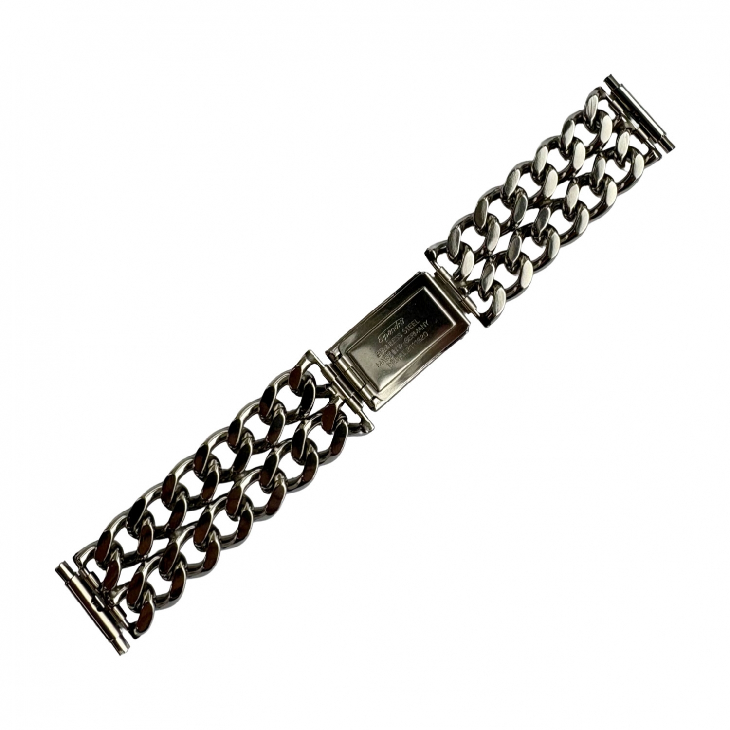 Expandro Double Chain Link Steel Bracelet 717/22 - 722/22 - Vintage New Old Stock 1970's