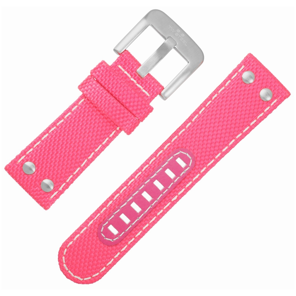TW Steel Watch Strap TW972 TW973 Pink Ribbon Canvas 22 mm