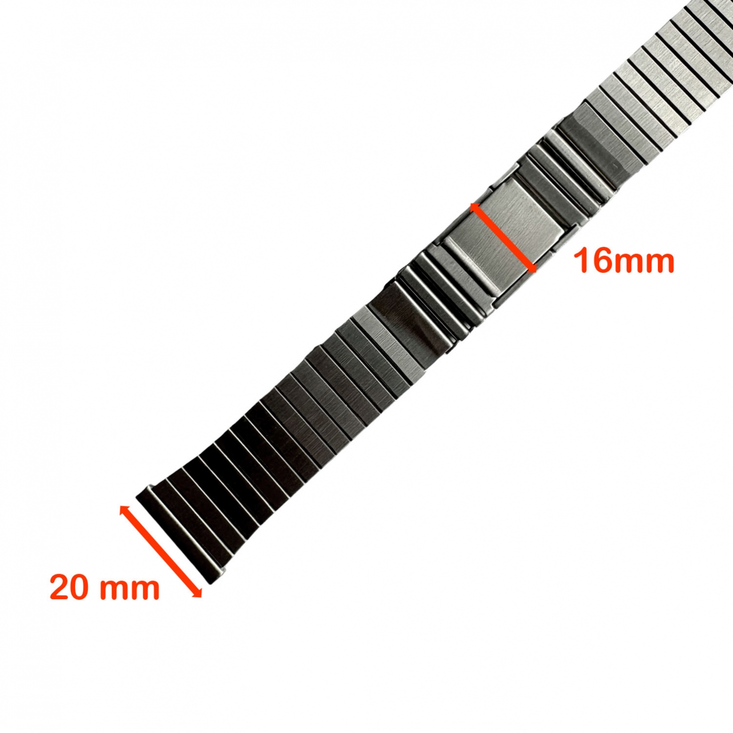 Pfistra Steel Watch Bracelet 8618/3 - Vintage NOS 70's - 20/16mm