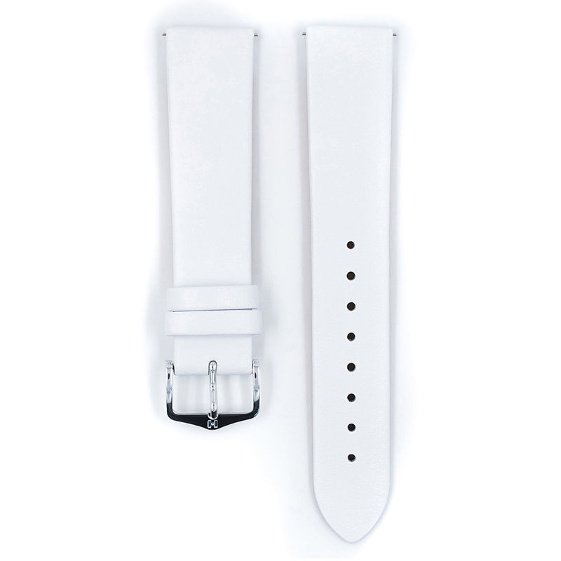 Hirsch Toronto Watch Strap Italian Calf Skin White