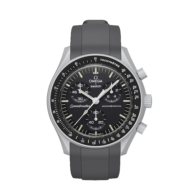 Rubber Watch Strap for MoonSwatch Gray