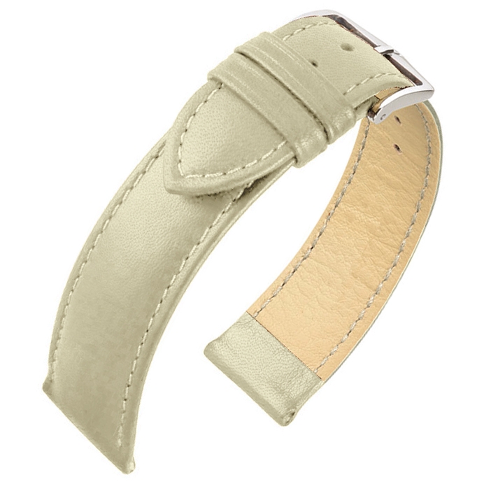 Hirsch Berlin Merino Watch Strap Sheep Skin Beige