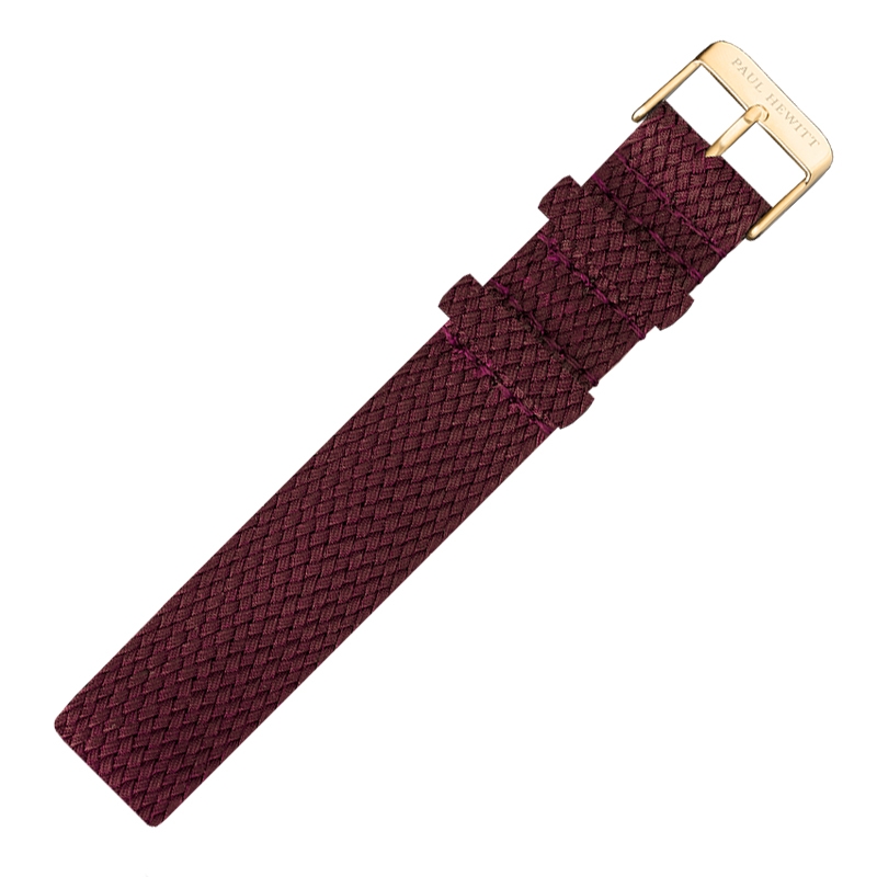 Paul Hewitt Perlon Watch Strap Dark Red 20mm