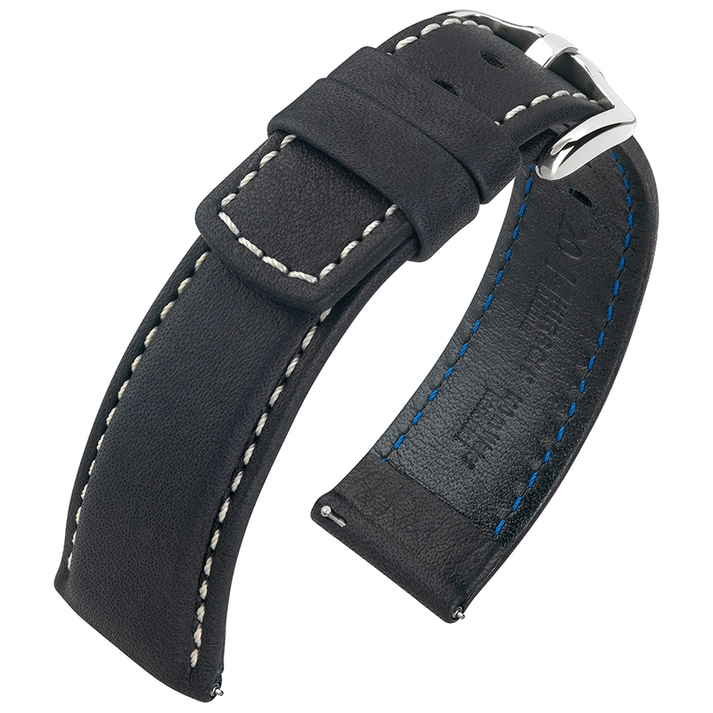 Hirsch Mariner Watch Strap 100m Waterproof Black