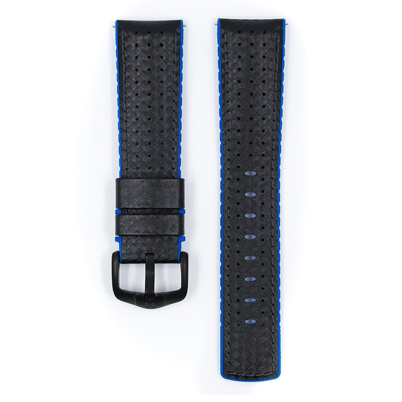 Hirsch Ayrton Performance Collection Black Leather /Ocean Blue Rubber