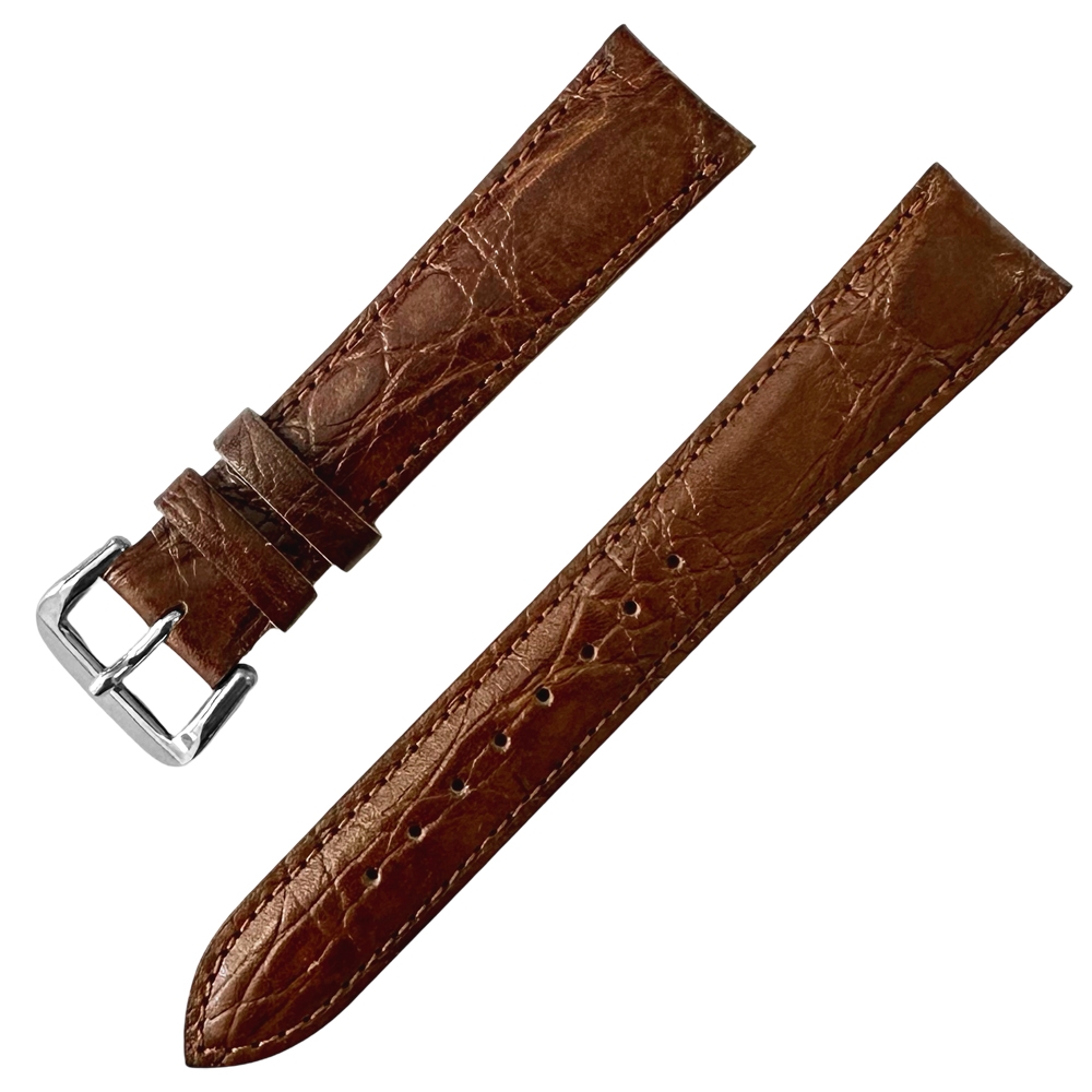 Seiko Watch Strap Croco Grain Calf Skin Brown - 18mm