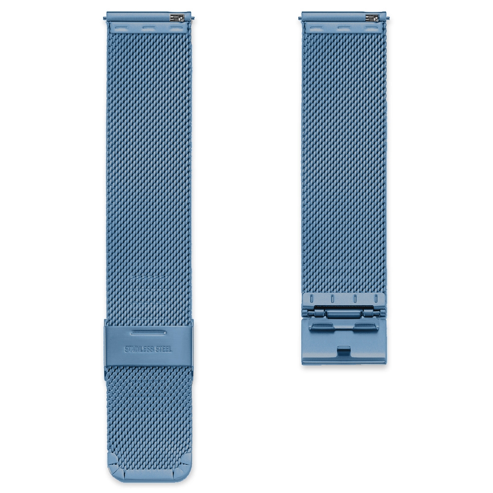 Mesh Milanese Watch Bracelet 0.6 Finely Woven Blue Steel