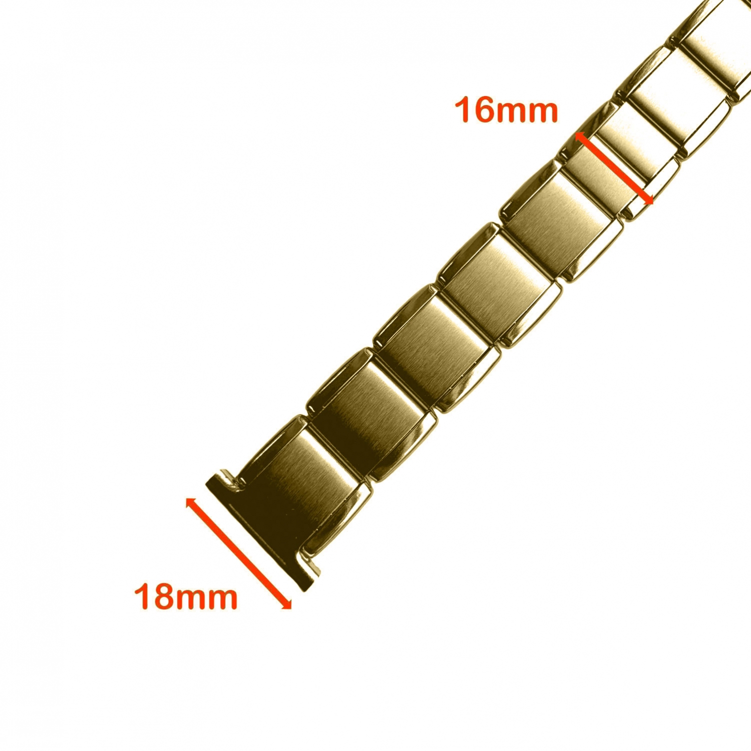 Expandro Gold Steel Flexible Bracelet 1516 - Vintage NOS 70's - 18/16mm