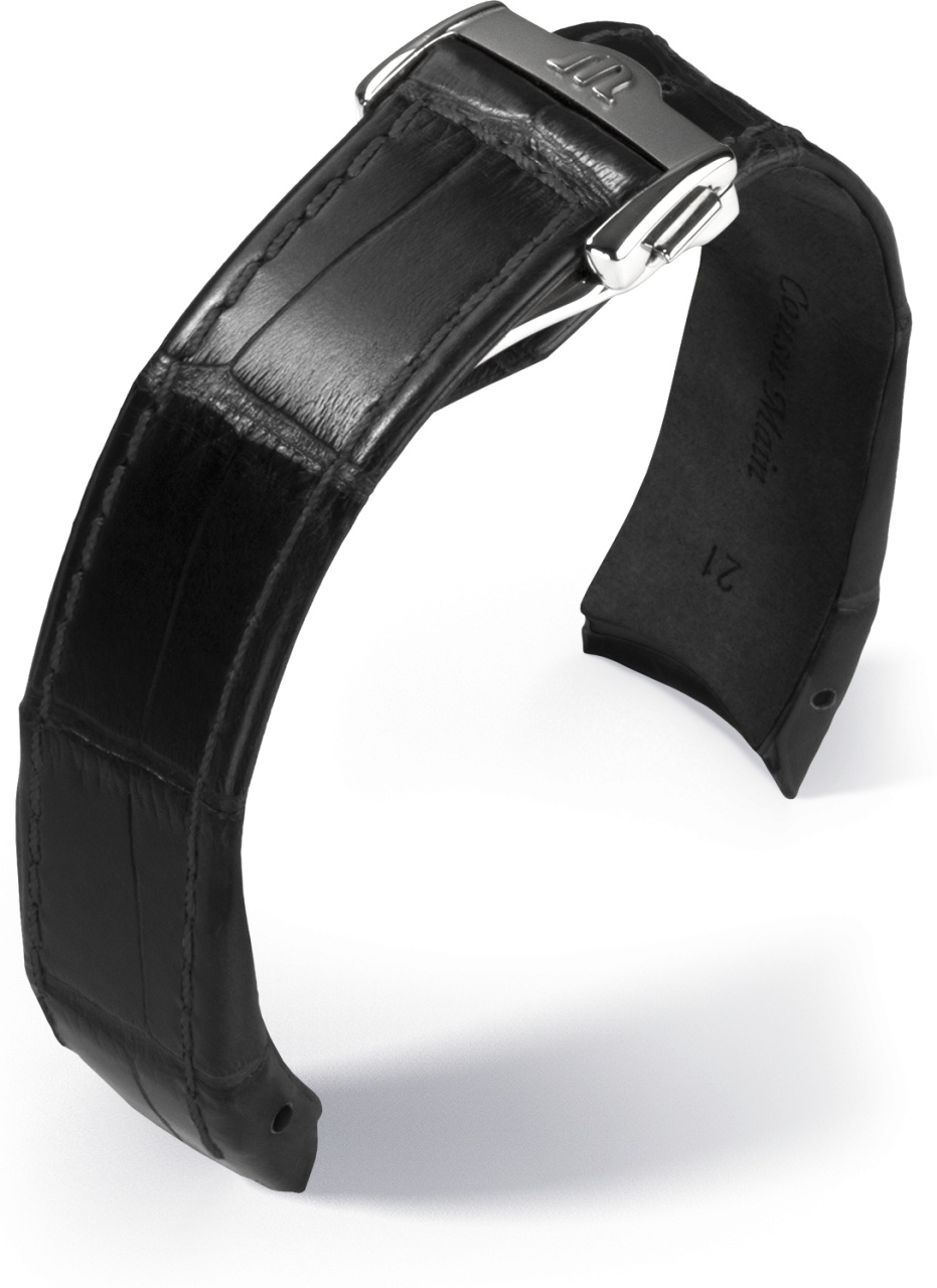 Maurice Lacroix Masterpiece Globe MP6388 MP6398 Watch Strap Louisiana Crocodile 21/20mm - Black