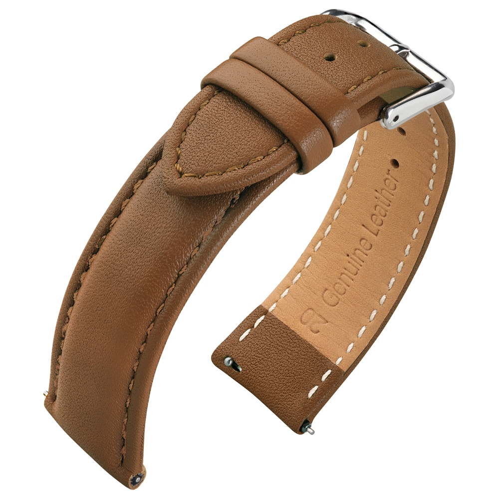 Nappa Calf Skin Watch Strap Chestnut