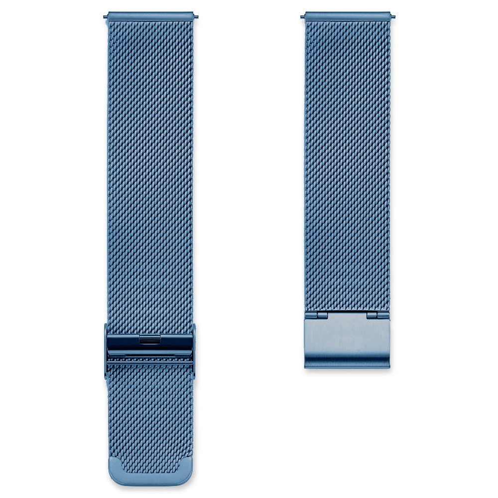 Mesh Milanese Watch Bracelet 0.6 Finely Woven Blue Steel