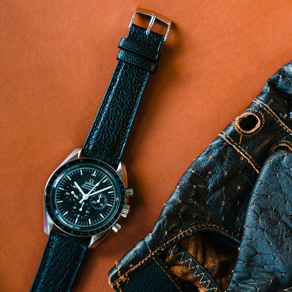 LIC Madras Goat Skin Watch Strap Black
