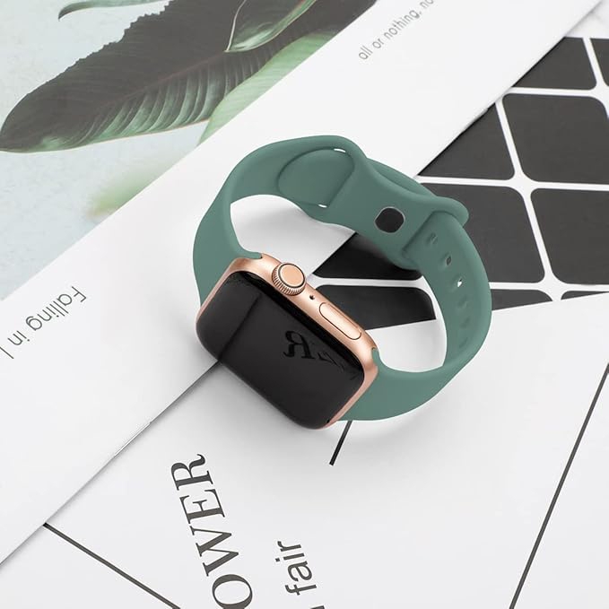 Apple Watch Strap Silicone Rubber Sea Green