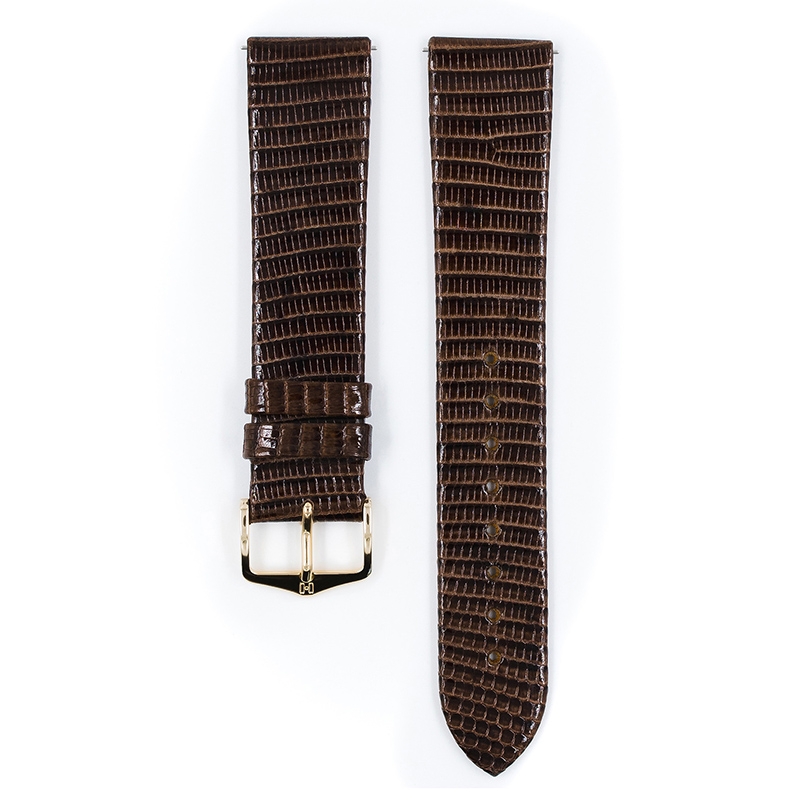 Hirsch Lizard Watch Band Premium Lizardskin Brown
