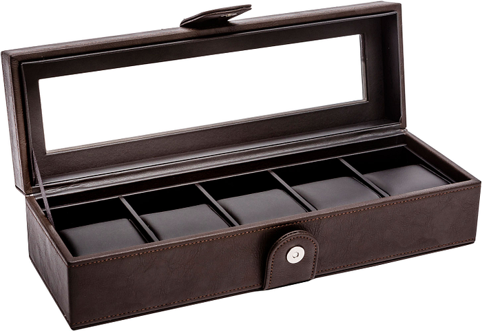 La Royale Classico 5 Watchbox Brown with Window - 5 watches