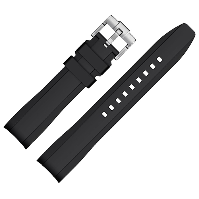 Rubber Watch Strap for MoonSwatch Black