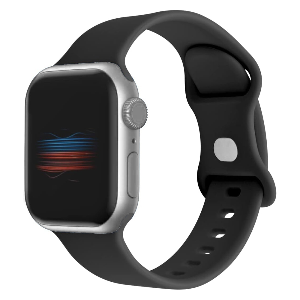 Apple Watch Strap Silicone Rubber Black