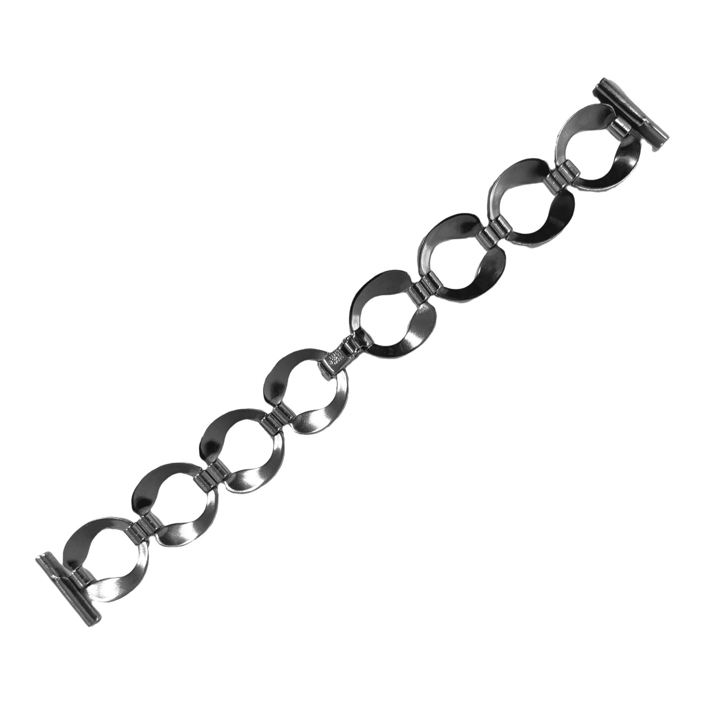 FS Steel Watch Bracelet Celtic Link 0726 - Vintage NOS 70's - 18mm