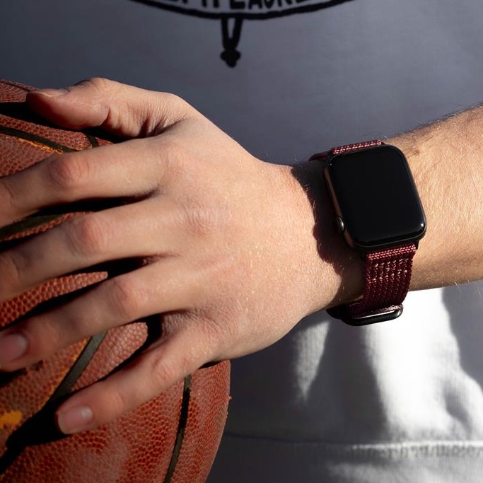 Apple Watch Two Piece NATO Nylon Watch Strap Burgundy