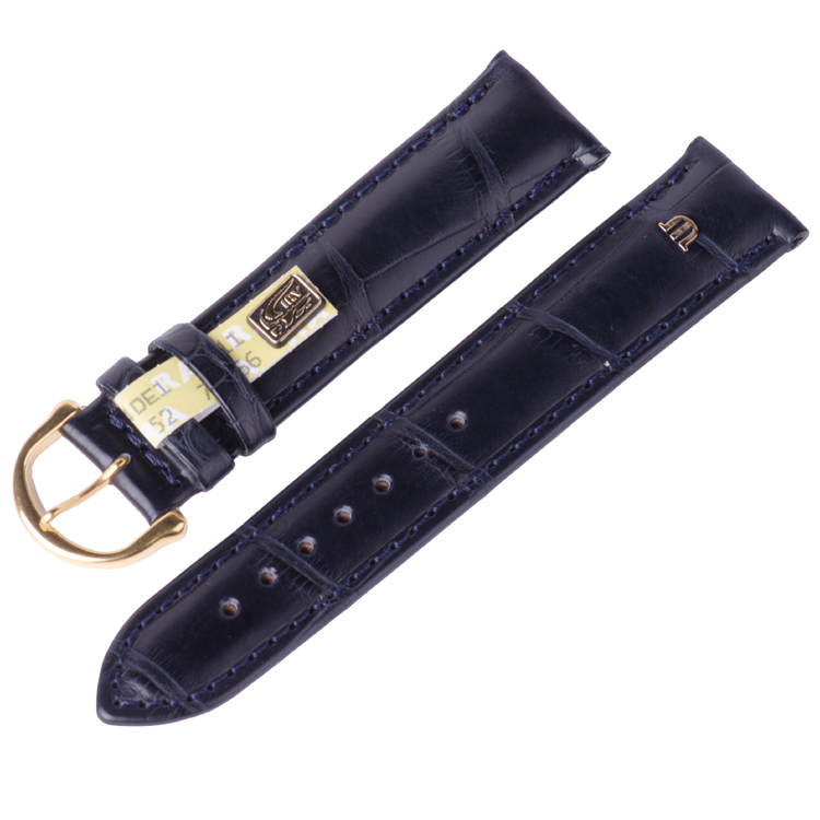 Maurice Lacroix Watch Strap Mississippi Alligator Dark Blue 20mm