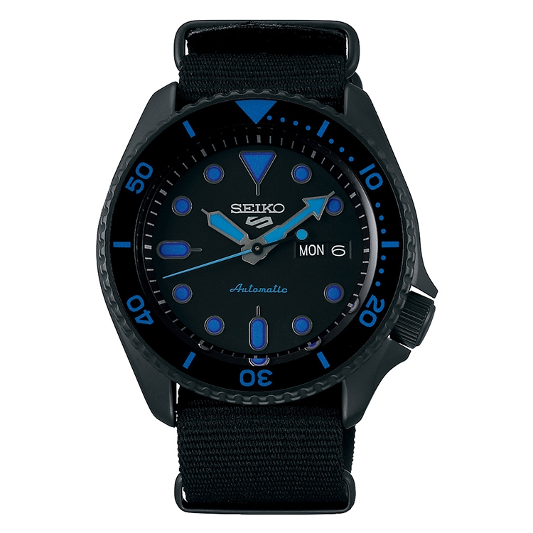 Seiko 5 Watch Strap SRPD81 Black Nato (Nylon) 22mm
