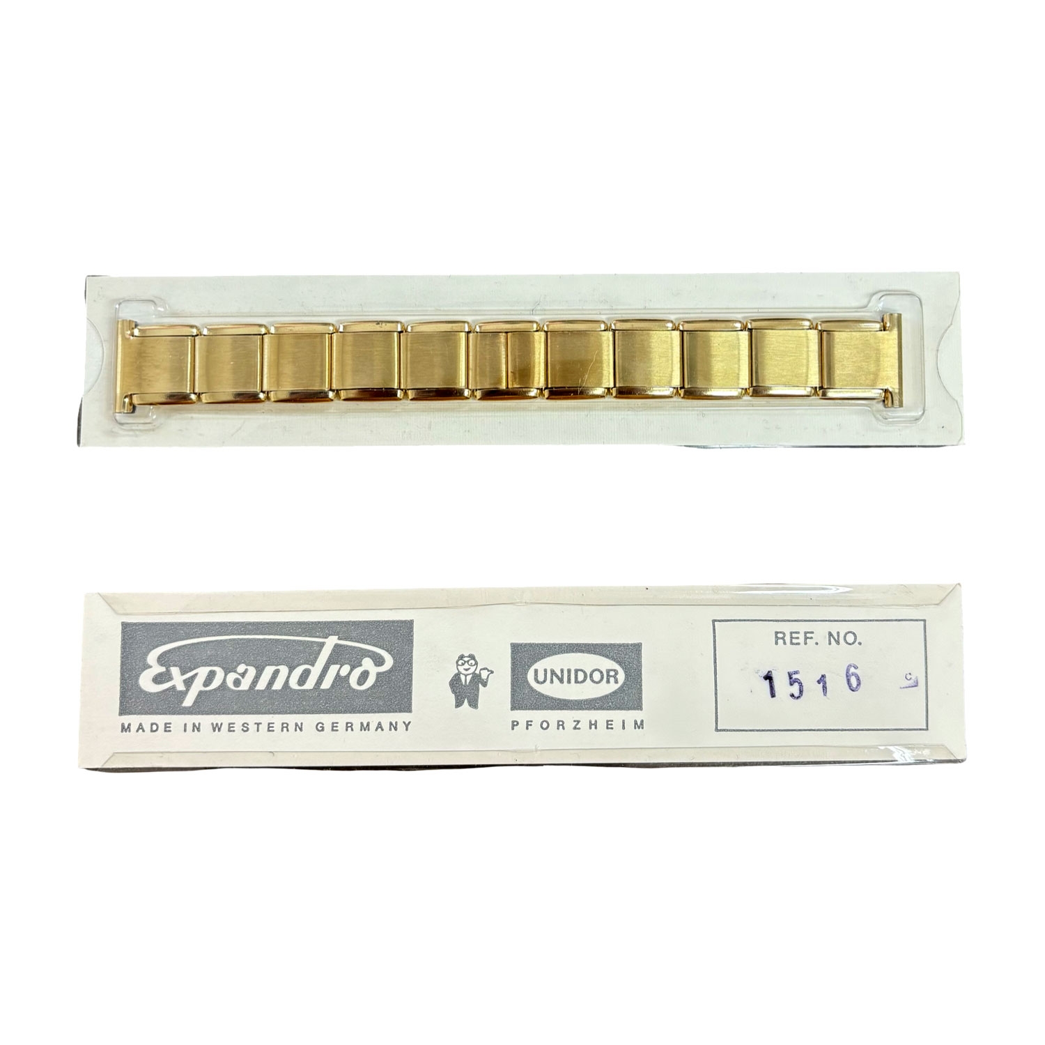 Expandro Gold Steel Flexible Bracelet 1516 - Vintage NOS 70's - 18/16mm