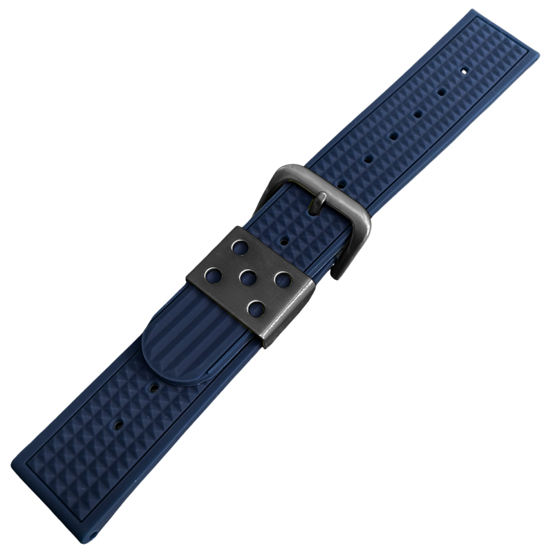 Waffle Strap Rubber Watch Strap Blue