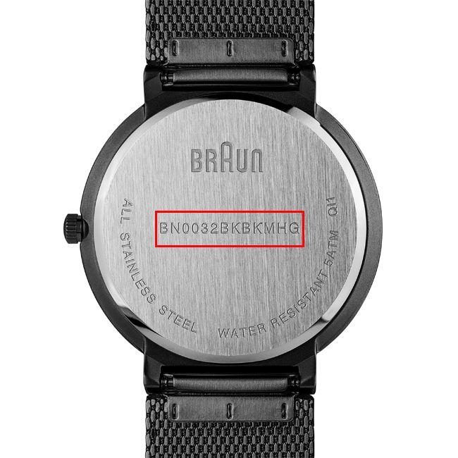 Braun Watch Strap BN0032BKBKMHG Mesh Milanese Black