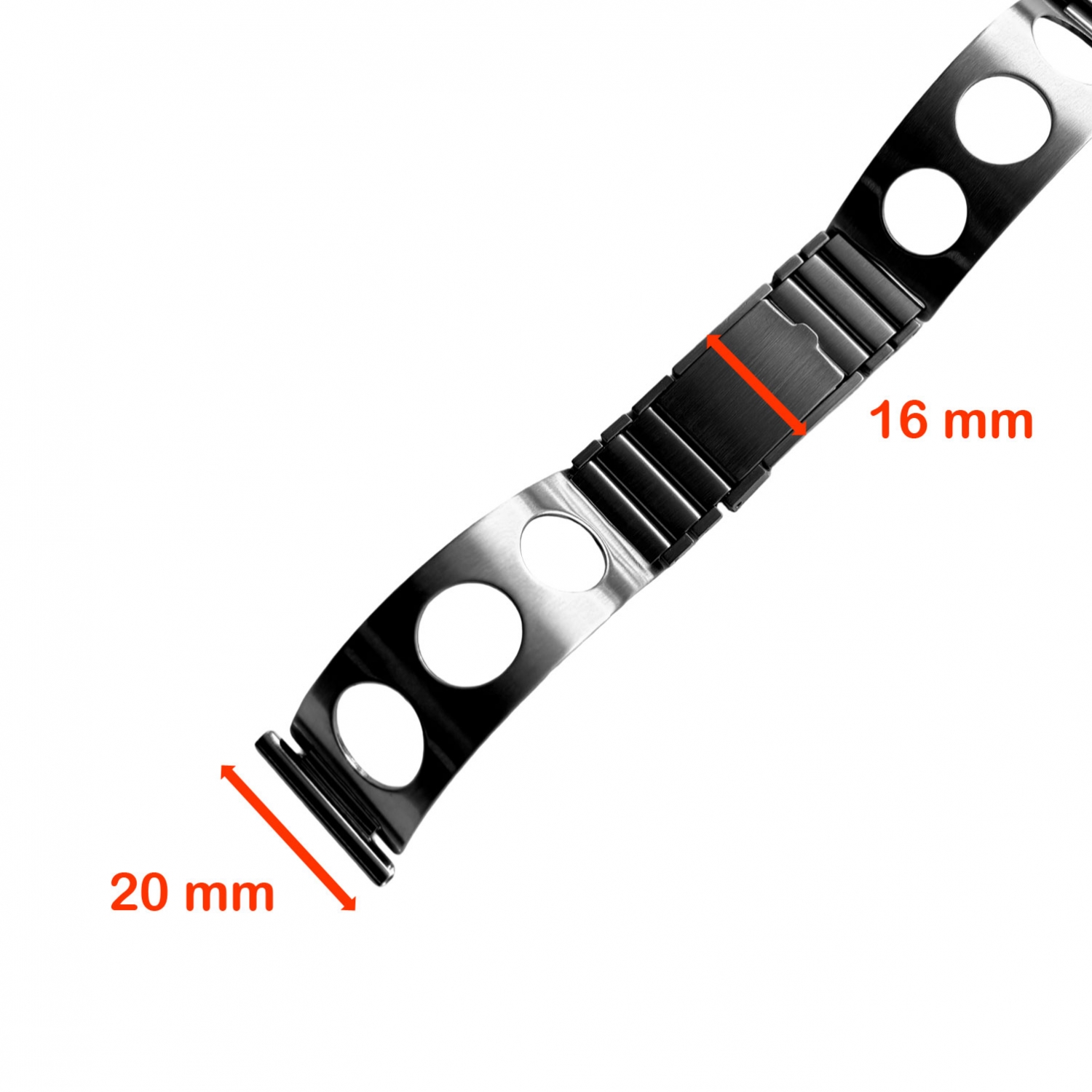 Fischer Hit Rally Steel Watch Bracelet 28557 - Vintage NOS 70's - 20/16mm